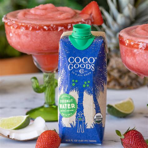 Cocogoods Co Frozen Strawberry Coconut Margaritas
