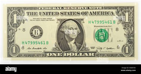 1 Us Dollar Bill Both Sides Banque De Photographies Et Dimages à Haute