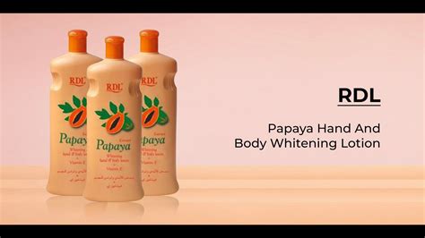Rdl Extract Papaya Whitening Hand And Body Lotionvitamin E لوشون مبيض