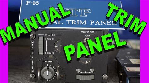 Pack of 2 multifunctional usb cockpit panels, replicas of the u.s. Falcon BMS Manual Trim Panel #3 - Today Discover F16 ...