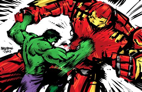Hulk Vs Hulkbuster Iron Man By Superheroartist On Deviantart