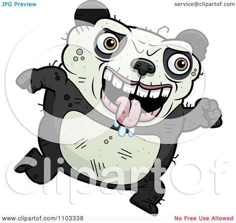 Clipart Running Ugly Panda Royalty Free Vector Illustration By Cory