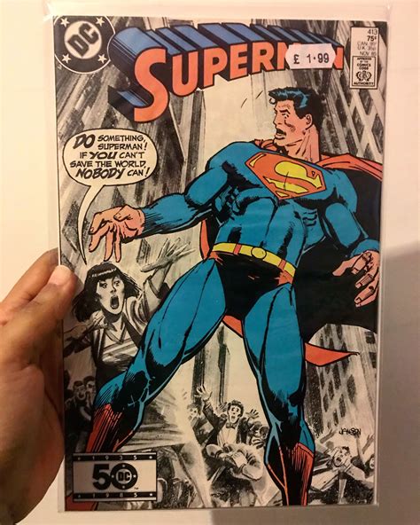 Superman Vol 1 Issue 413 Superman Comic Book Cover Comic Books