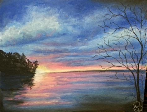 Tropical Tea 11 By 14 Soft Pastels Sunset Painting By