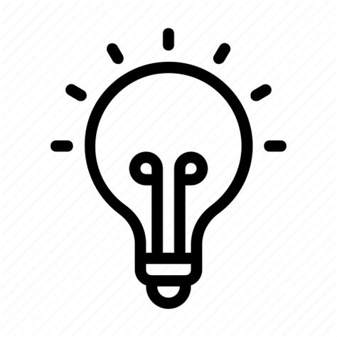 Bright Bulb Idea Lamp Light Icon