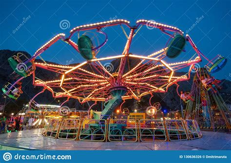Colorful Carousel Stock Photo Image Of Childhood Attraction 130636326