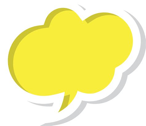 Download Clouds Clipart Yellow - Yellow Speech Bubble Png - Full Size PNG Image - PNGkit