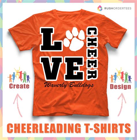 Love To Cheer Create Custom Cheerleading T Shirts For Your School