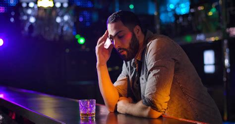 Portrait Of Lonely Man At Bar Enjoying Stock Footage Sbv 338160448