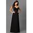 V Neck Long Black Prom Dress With Sequins
