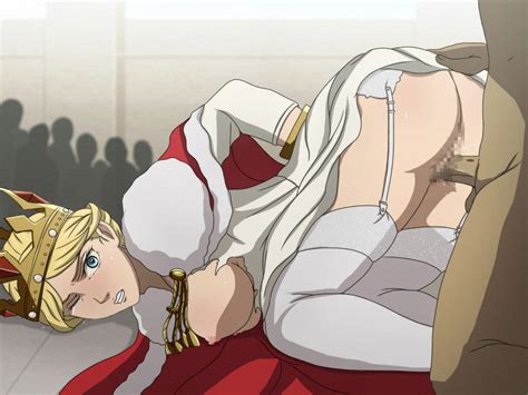 Rule 34 Areolae Ass Ass Up Attack On Titan Blonde Hair Blue Eyes Breasts Breasts Out Censored