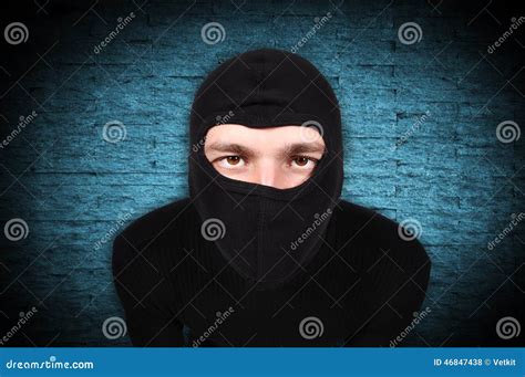 Robber In Mask Stock Photo Image Of Dangerous Person 46847438