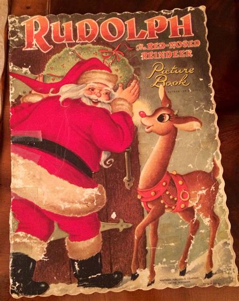 Vintage Rudolph The Red Nosed Reindeerchildrens Christmas Book
