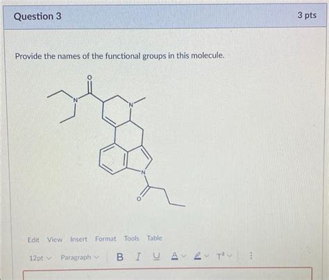 Solved Question 3 Provide The Names Of The Functional Gr