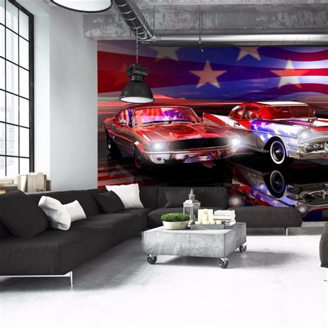 American Car Wall Mural Photo Wallpaper Giant Wall Decor Paper Poster