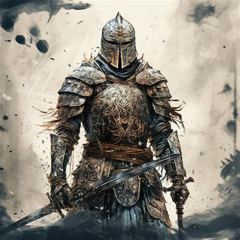 Premium Ai Image Medieval Warrior