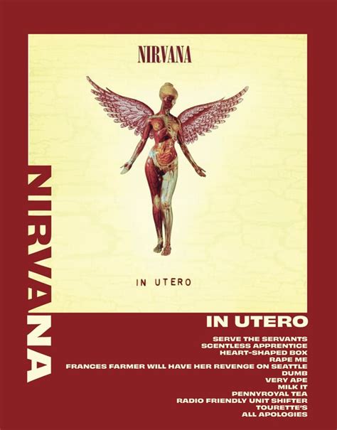 In Utero Nirvana X Album Poster Etsy Australia