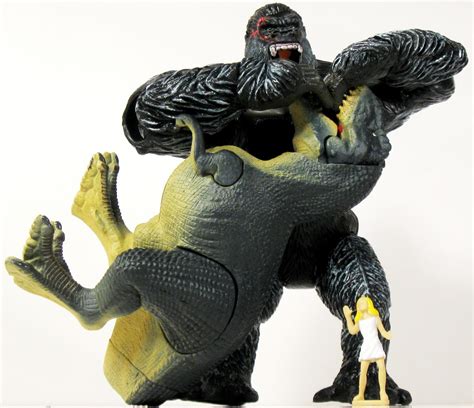 This is the great fight from peter jackson's king. Toys and Stuff: 1st Anniversary and Playmates #66001 Kong vs. Juvenile V-Rex