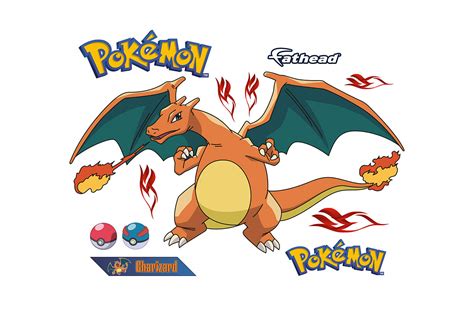Small Charizard Teammate Decal Shop Fathead® For Pokémon Graphics