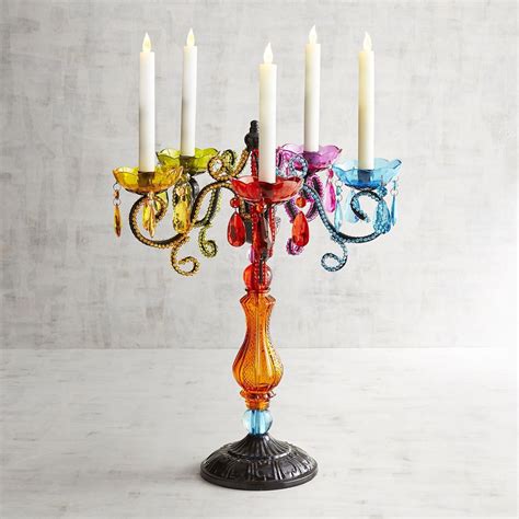Multicolored Candelabra Candle Holder Candle Holders Candles Candleholder Centerpieces