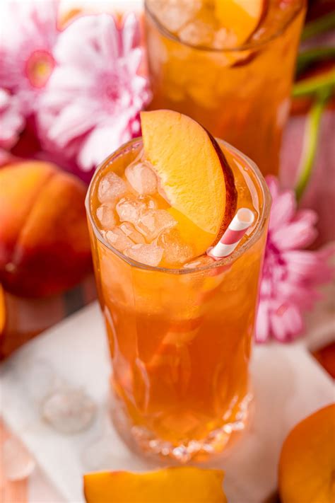 Peach Iced Tea Recipe Sugar And Soul
