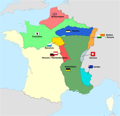 Carte Des Zones Doccupation Alliées En France Après La Défaite De