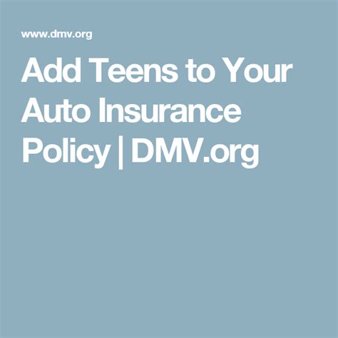 Jul 19, 2021 · a lapse in coverage can lead to higher rates when you get coverage again. Add Teens to Your Auto Insurance Policy | DMV.org | Car insurance, Insurance policy, Insurance