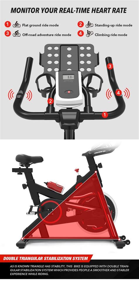 Genki Stationary Spin Bike Indoor Cycling Exercise Workout Equipment