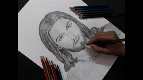 How To Draw Jesus Christ Drawing Step By Step Youtube