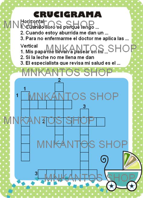 Crucigramas Para Imprimir Baby Shower Gratis Imagui