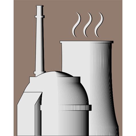 Simple Nuclear Power Plant Illustration Free Svg