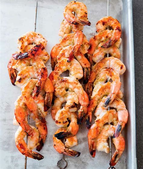 Grilled Marinated Shrimp Skewers Daily Mediterranean Diet