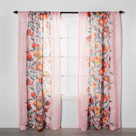 Looking Good Sheer Floral Curtains Jersey