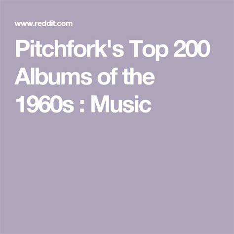 Pitchforks Top 200 Albums Of The 1960s Music Pitchforks Album 1960s
