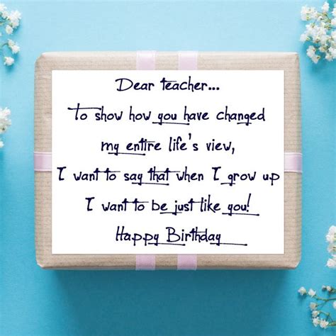 Birthday Wishes For Teachers Quotes And Messages