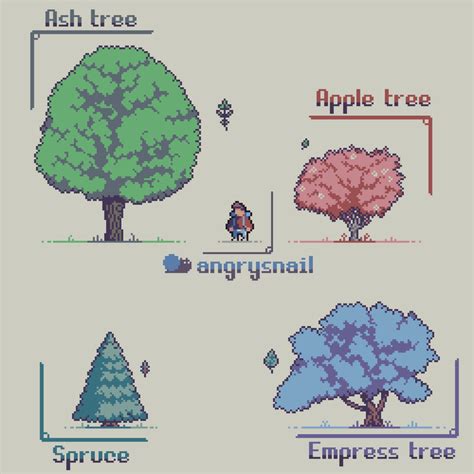 More Trees More Trees Pixelart Game Character Design Character