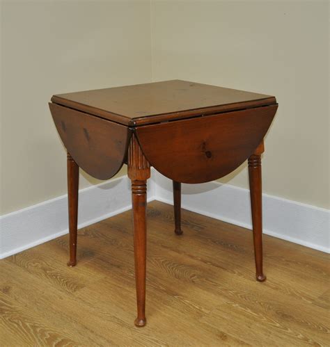 Small Antique Drop Leaf Wooden Table With Four 4 Leaves River Valley Estate Sales Llc