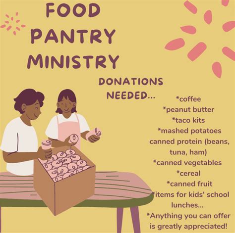 Food Pantry Food Donations List First United Methodist Church Of