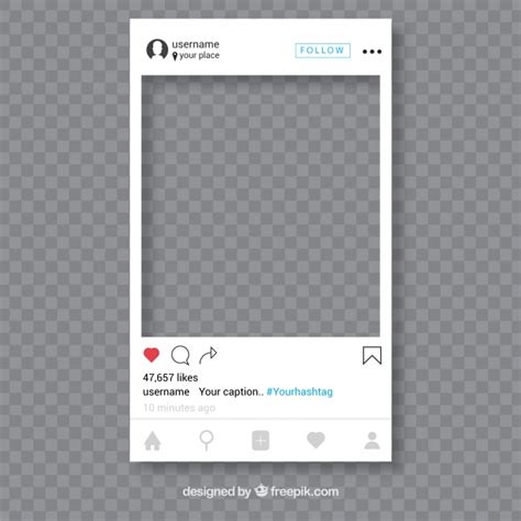 Maybe you would like to learn more about one of these? Free Vector | Instagram post with transparent background