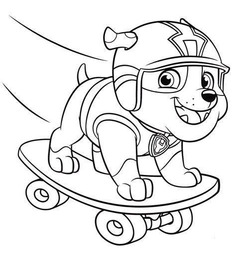 Paw patrol malvorlagen 473 malvorlage paw patrol ausmalbilder kostenlos paw patrol malvorlagen zum ausdrucken. Раскраска Крепыш на скейте | Раскраски Щенячий Патруль