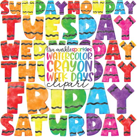 Days Of The Week Png Transparent Images Free Download Vector Clip