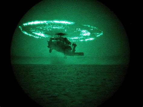 Night Vision Military Helicopter Night Vision Helicopter