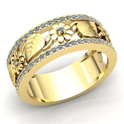 Natural 5ct Round Cut Diamond Ladies Bridal Flower Wedding Band Ring 10k Gold Ebay