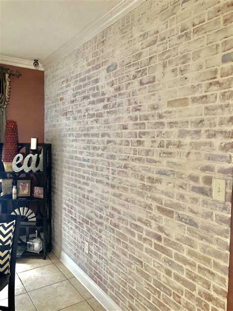 74 Faux White Brick Wallpaper Home Decor Ideas