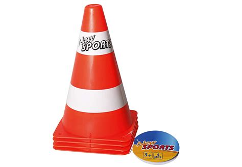 New Sports 63086 Toy Traffic Cones Set Of 4 Height 23 Cm Toptoy