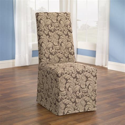 These are not your grandmother's slippery plastic covers. Slipcovers for Dining Room Chairs That Embellish your ...