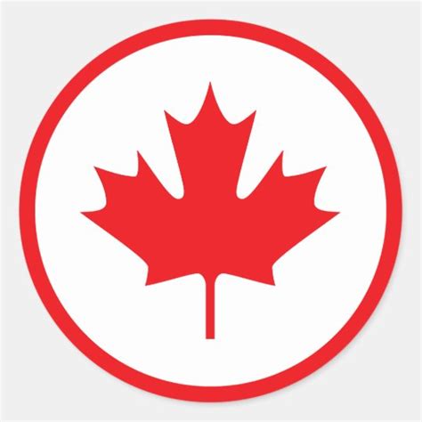 Canada Classic Round Sticker Zazzleca