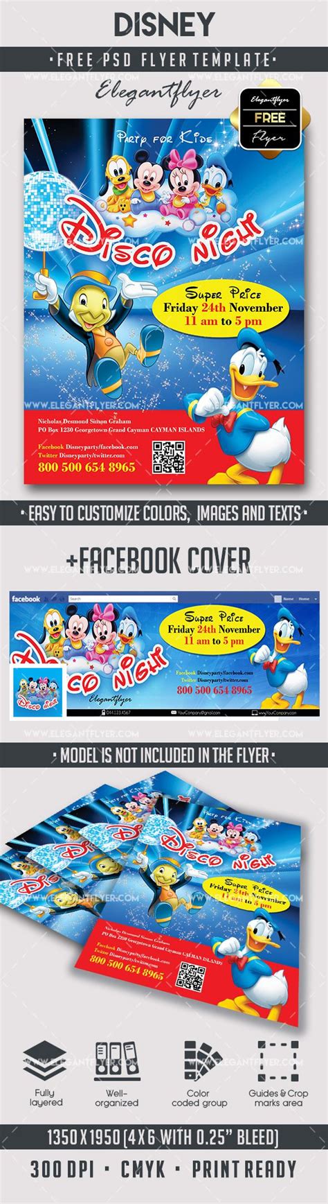 Disney Free Flyer Psd Template Facebook Cover Free Flyers