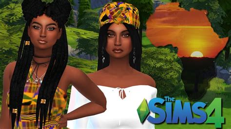 The Sims 4 Create A Sim African Twin Sisters L Youtube