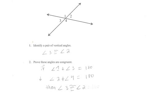 Solving Equations Involving Vertical Angles Tessshebaylo